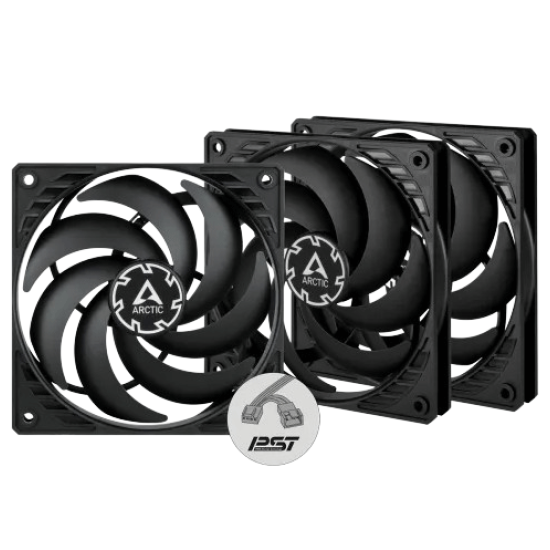 Arctic P12 Slim PWM PST 120 mm 3 Pack Casing Fan