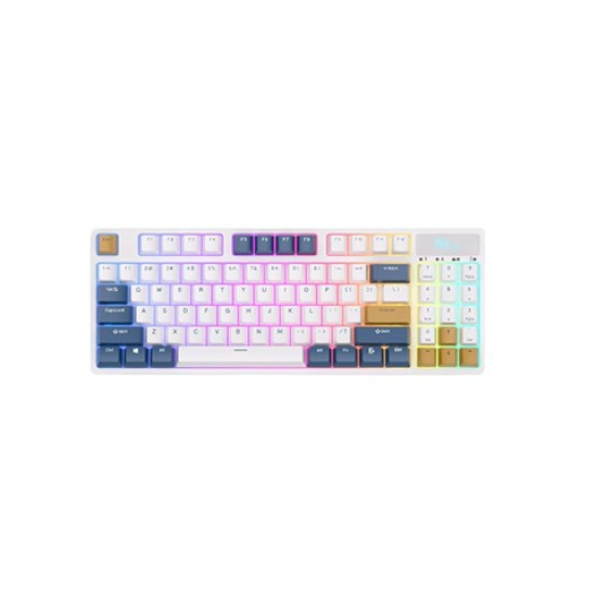 Royal Kludge RK89 Tri Mode Hot Swappable RGB Mechanical Keyboard- White
