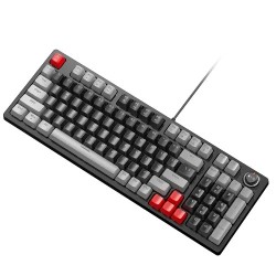 T-Wolf T50 Hotswappble Wired RGB Mechanical Gaming Keyboard - Black Grey