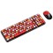 T-Wolf TF350 Wireless Keyboard Mouse Combo- Red
