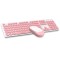 T-Wolf TF770 Wireless Keyboard Mouse Combo- Pink
